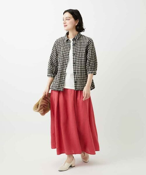 Maison de CINQ / メゾン ドゥ サンク シャツ・ブラウス | [セットアップ対応]リネンコットンギンガムチェックブラウス | 詳細17