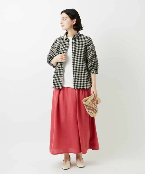 Maison de CINQ / メゾン ドゥ サンク シャツ・ブラウス | [セットアップ対応]リネンコットンギンガムチェックブラウス | 詳細19