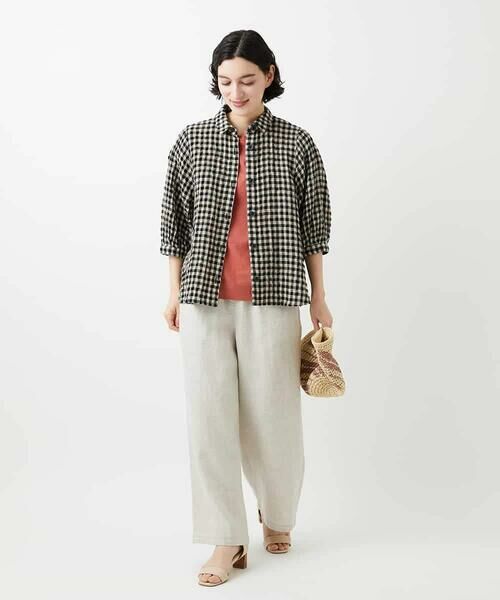 Maison de CINQ / メゾン ドゥ サンク シャツ・ブラウス | [セットアップ対応]リネンコットンギンガムチェックブラウス | 詳細23