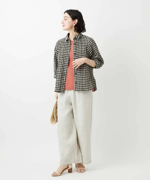 Maison de CINQ / メゾン ドゥ サンク シャツ・ブラウス | [セットアップ対応]リネンコットンギンガムチェックブラウス | 詳細24