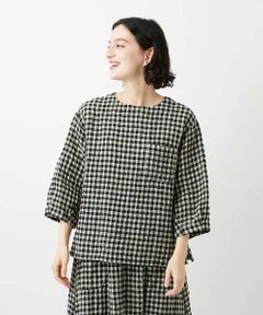 Maison de CINQ / メゾン ドゥ サンク シャツ・ブラウス | [セットアップ対応]リネンコットンギンガムチェックブラウス