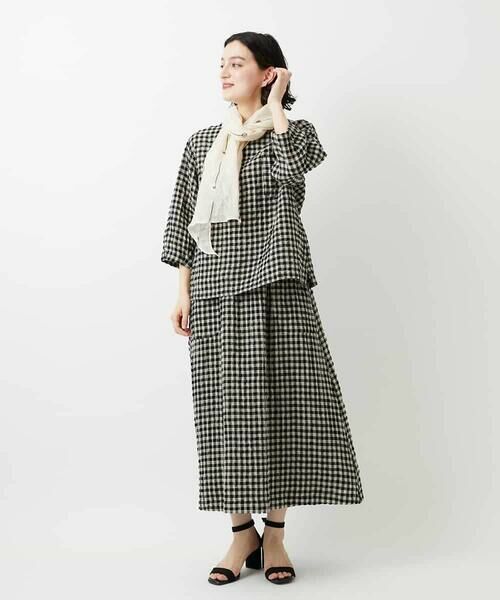 Maison de CINQ / メゾン ドゥ サンク シャツ・ブラウス | [セットアップ対応]リネンコットンギンガムチェックブラウス | 詳細10