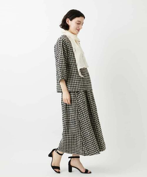 Maison de CINQ / メゾン ドゥ サンク シャツ・ブラウス | [セットアップ対応]リネンコットンギンガムチェックブラウス | 詳細11