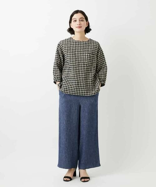 Maison de CINQ / メゾン ドゥ サンク シャツ・ブラウス | [セットアップ対応]リネンコットンギンガムチェックブラウス | 詳細12