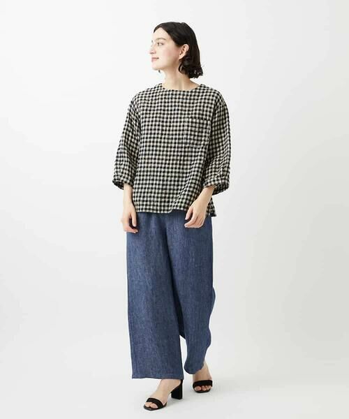 Maison de CINQ / メゾン ドゥ サンク シャツ・ブラウス | [セットアップ対応]リネンコットンギンガムチェックブラウス | 詳細13