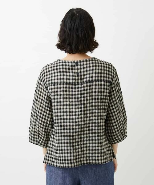 Maison de CINQ / メゾン ドゥ サンク シャツ・ブラウス | [セットアップ対応]リネンコットンギンガムチェックブラウス | 詳細3