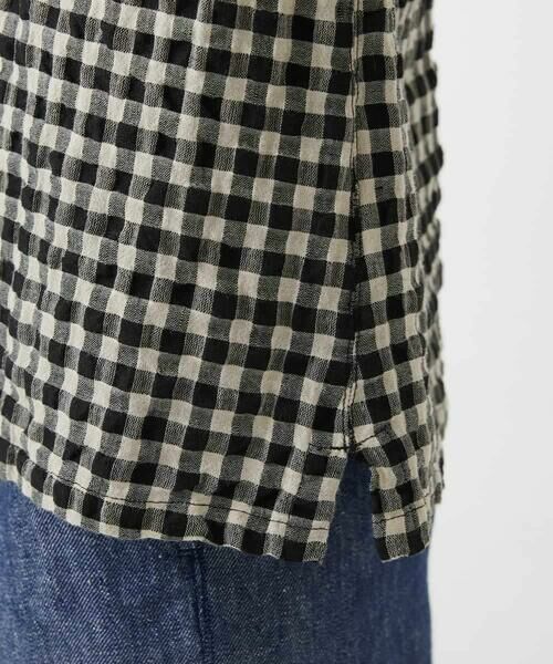 Maison de CINQ / メゾン ドゥ サンク シャツ・ブラウス | [セットアップ対応]リネンコットンギンガムチェックブラウス | 詳細7