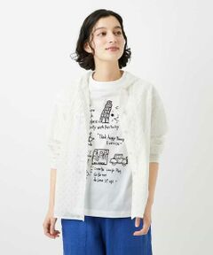 Maison de CINQ / メゾン ドゥ サンク シャツ・ブラウス | 塩縮ダイヤ柄フード襟ブラウス