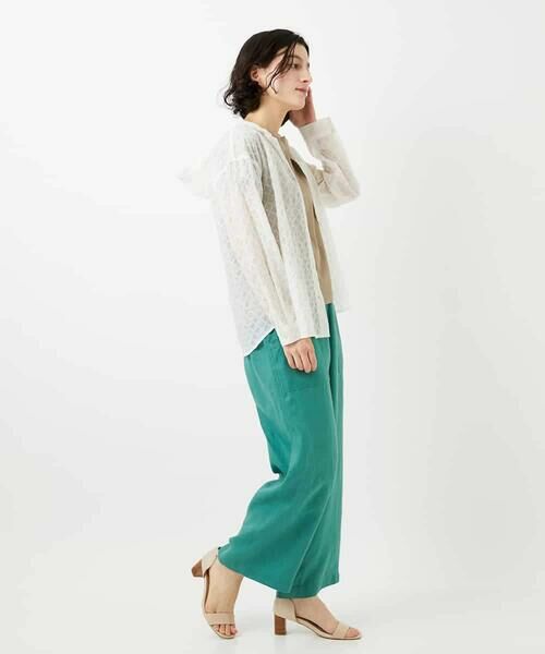 Maison de CINQ / メゾン ドゥ サンク シャツ・ブラウス | 塩縮ダイヤ柄フード襟ブラウス | 詳細16