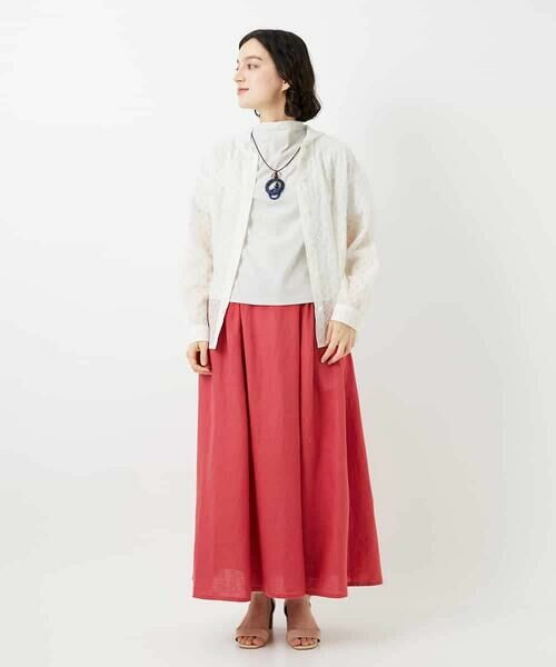 Maison de CINQ / メゾン ドゥ サンク シャツ・ブラウス | 塩縮ダイヤ柄フード襟ブラウス | 詳細19