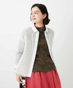 Maison de CINQ / メゾン ドゥ サンク シャツ・ブラウス | 塩縮ダイヤ柄ブラウス