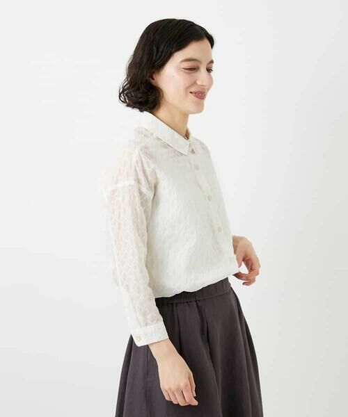 Maison de CINQ / メゾン ドゥ サンク シャツ・ブラウス | 塩縮ダイヤ柄ブラウス | 詳細11