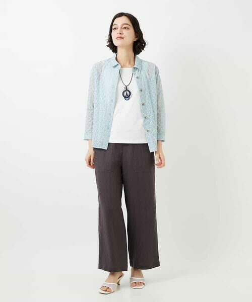 Maison de CINQ / メゾン ドゥ サンク シャツ・ブラウス | 塩縮ダイヤ柄ブラウス | 詳細14