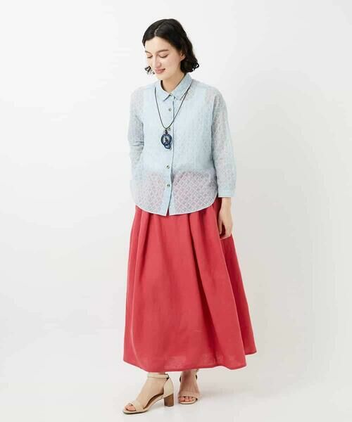 Maison de CINQ / メゾン ドゥ サンク シャツ・ブラウス | 塩縮ダイヤ柄ブラウス | 詳細16