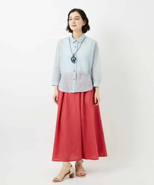 Maison de CINQ / メゾン ドゥ サンク シャツ・ブラウス | 塩縮ダイヤ柄ブラウス | 詳細18