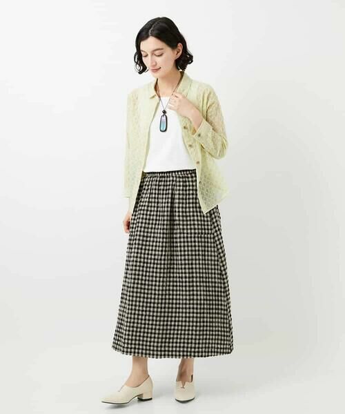 Maison de CINQ / メゾン ドゥ サンク シャツ・ブラウス | 塩縮ダイヤ柄ブラウス | 詳細20