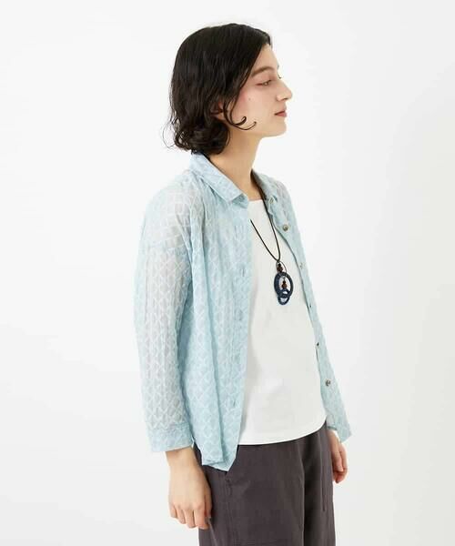 Maison de CINQ / メゾン ドゥ サンク シャツ・ブラウス | 塩縮ダイヤ柄ブラウス | 詳細3