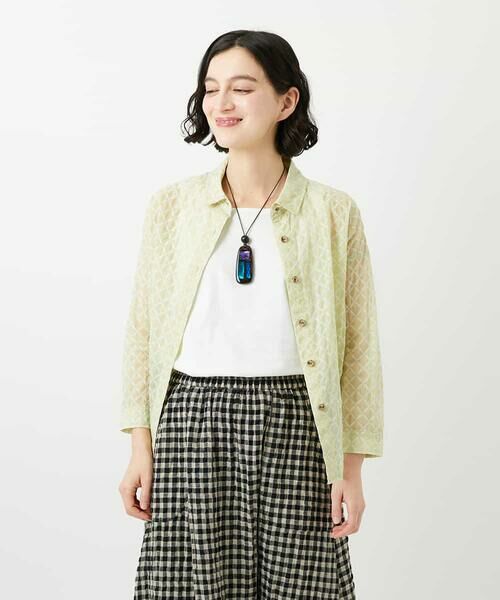 Maison de CINQ / メゾン ドゥ サンク シャツ・ブラウス | 塩縮ダイヤ柄ブラウス | 詳細5