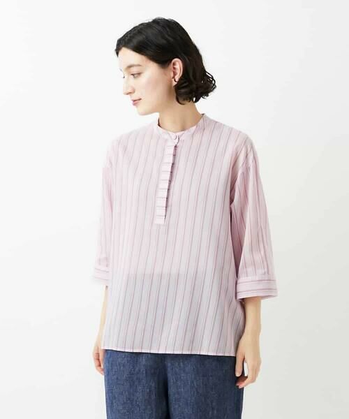 Maison de CINQ / メゾン ドゥ サンク シャツ・ブラウス | シアーストライププルオーバーブラウス | 詳細3