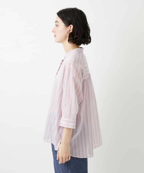 Maison de CINQ / メゾン ドゥ サンク シャツ・ブラウス | シアーストライププルオーバーブラウス | 詳細6