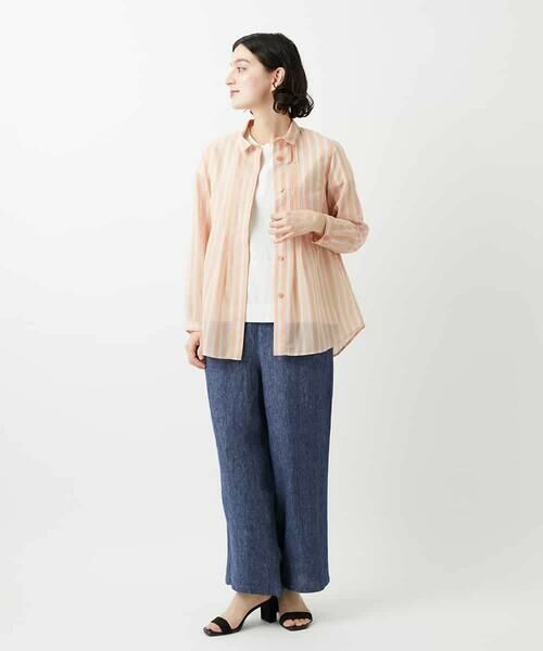 Maison de CINQ / メゾン ドゥ サンク シャツ・ブラウス | シアーストライプ前開きブラウス | 詳細18