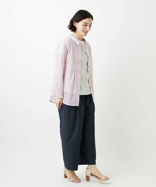Maison de CINQ / メゾン ドゥ サンク シャツ・ブラウス | シアーストライプ前開きブラウス | 詳細20