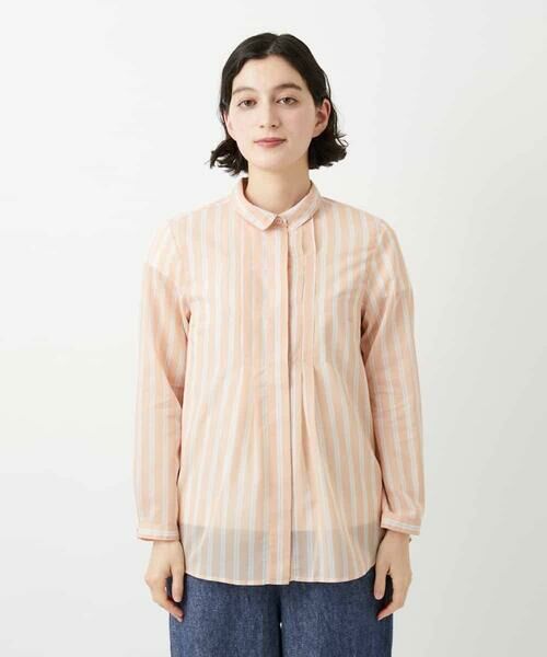 Maison de CINQ / メゾン ドゥ サンク シャツ・ブラウス | シアーストライプ前開きブラウス | 詳細7