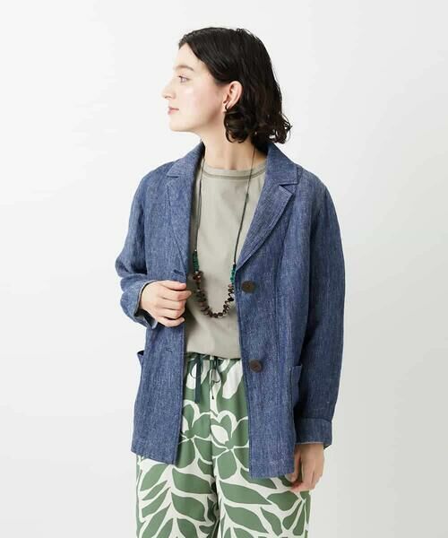 Maison de CINQ / メゾン ドゥ サンク セットアップ | [セットアップ対応]デニム調リネンジャケット | 詳細3