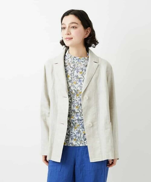 Maison de CINQ / メゾン ドゥ サンク セットアップ | [セットアップ対応]デニム調リネンジャケット（ベージュ）