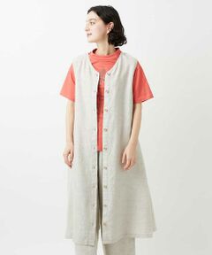 Maison de CINQ / メゾン ドゥ サンク ロング・マキシ丈スカート | デニム調リネンジャンパースカート