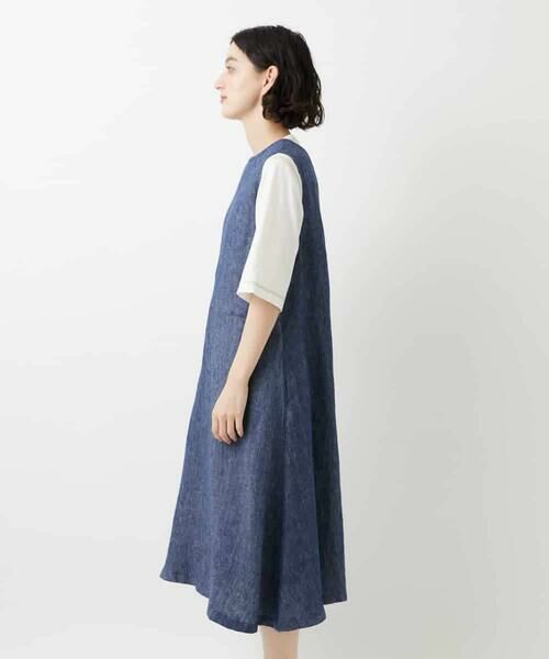 Maison de CINQ / メゾン ドゥ サンク ロング・マキシ丈スカート | デニム調リネンジャンパースカート | 詳細11