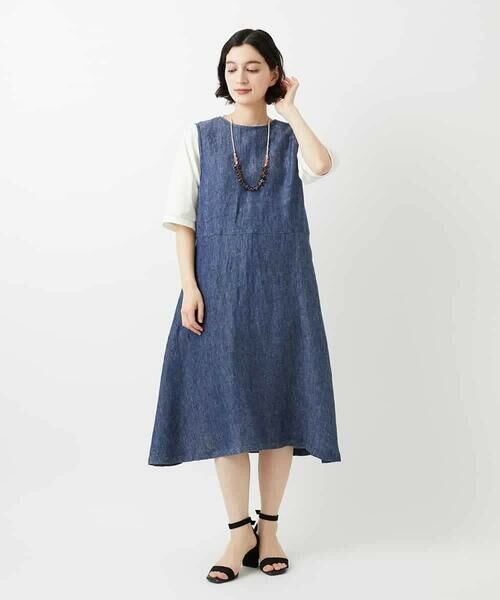 Maison de CINQ / メゾン ドゥ サンク ロング・マキシ丈スカート | デニム調リネンジャンパースカート | 詳細19