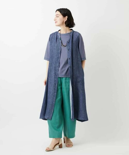 Maison de CINQ / メゾン ドゥ サンク ロング・マキシ丈スカート | デニム調リネンジャンパースカート | 詳細25