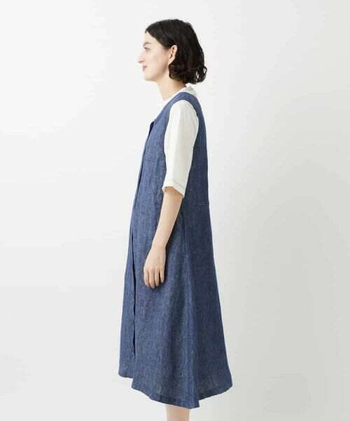 Maison de CINQ / メゾン ドゥ サンク ロング・マキシ丈スカート | デニム調リネンジャンパースカート | 詳細3