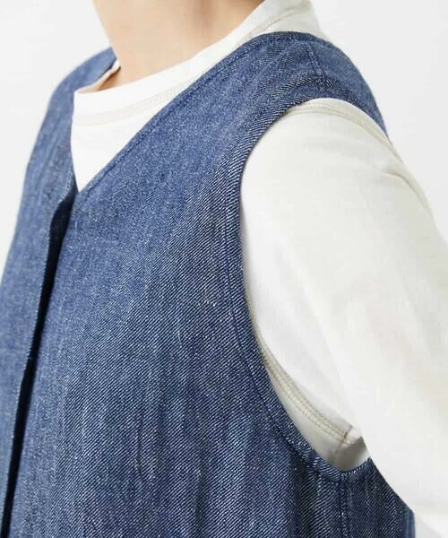 Maison de CINQ / メゾン ドゥ サンク ロング・マキシ丈スカート | デニム調リネンジャンパースカート | 詳細6