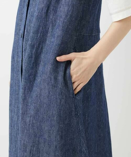 Maison de CINQ / メゾン ドゥ サンク ロング・マキシ丈スカート | デニム調リネンジャンパースカート | 詳細7