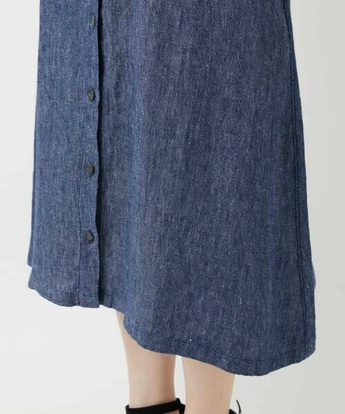 Maison de CINQ / メゾン ドゥ サンク ロング・マキシ丈スカート | デニム調リネンジャンパースカート | 詳細8