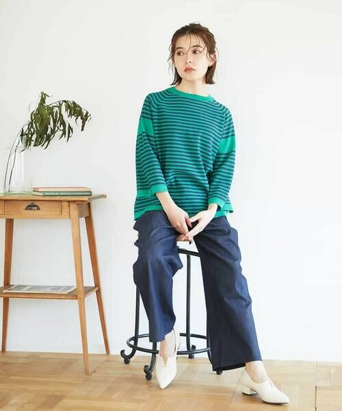 Maison de CINQ / メゾン ドゥ サンク ニット・セーター | ペーパーヤーンボーダーニット | 詳細16