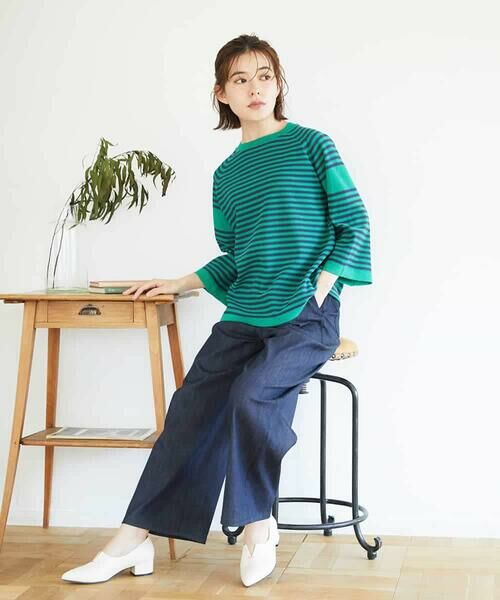 Maison de CINQ / メゾン ドゥ サンク ニット・セーター | ペーパーヤーンボーダーニット | 詳細17