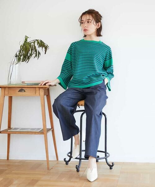 Maison de CINQ / メゾン ドゥ サンク ニット・セーター | ペーパーヤーンボーダーニット | 詳細18