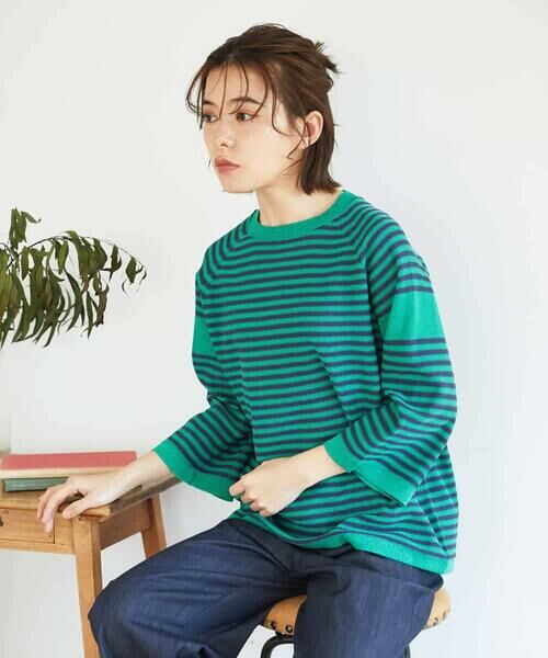 Maison de CINQ / メゾン ドゥ サンク ニット・セーター | ペーパーヤーンボーダーニット | 詳細2