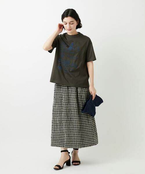 Maison de CINQ / メゾン ドゥ サンク ロング・マキシ丈スカート | [セットアップ対応]リネンコットンギンガムチェックスカート | 詳細13