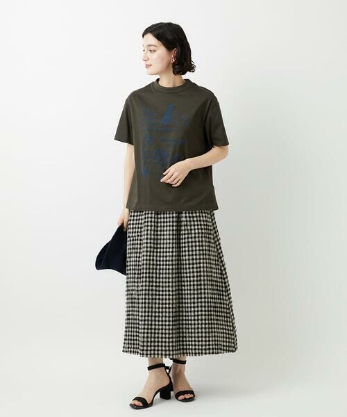Maison de CINQ / メゾン ドゥ サンク ロング・マキシ丈スカート | [セットアップ対応]リネンコットンギンガムチェックスカート | 詳細14