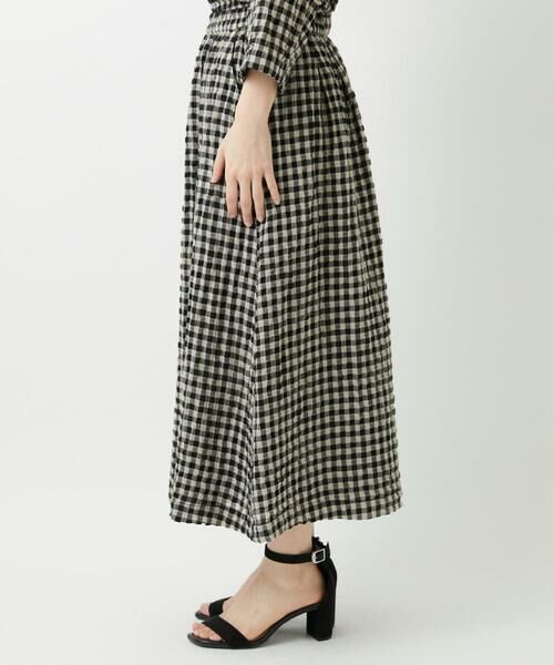 Maison de CINQ / メゾン ドゥ サンク ロング・マキシ丈スカート | [セットアップ対応]リネンコットンギンガムチェックスカート | 詳細3