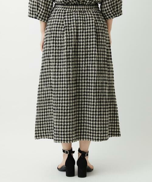 Maison de CINQ / メゾン ドゥ サンク ロング・マキシ丈スカート | [セットアップ対応]リネンコットンギンガムチェックスカート | 詳細4