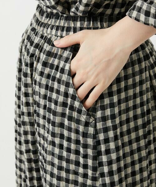 Maison de CINQ / メゾン ドゥ サンク ロング・マキシ丈スカート | [セットアップ対応]リネンコットンギンガムチェックスカート | 詳細7