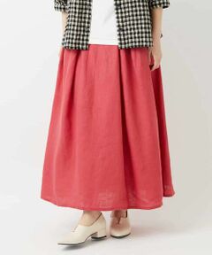 Maison de CINQ / メゾン ドゥ サンク ロング・マキシ丈スカート | カラーリネン製品洗いスカート