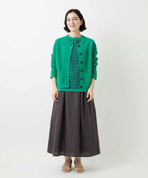 Maison de CINQ / メゾン ドゥ サンク ロング・マキシ丈スカート | カラーリネン製品洗いスカート | 詳細12