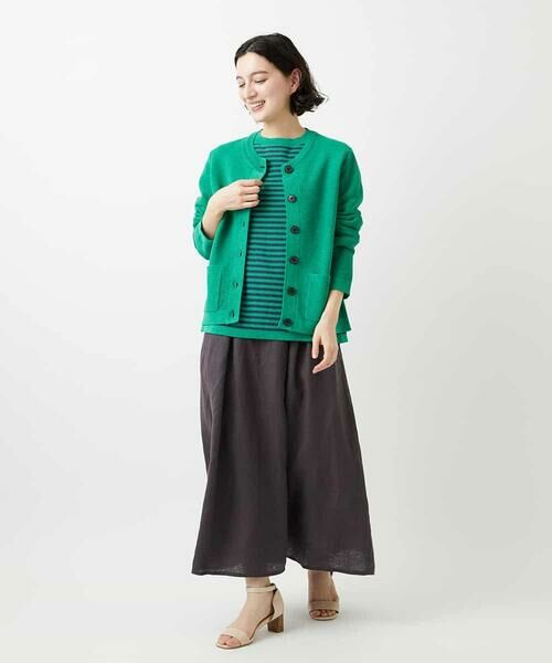 Maison de CINQ / メゾン ドゥ サンク ロング・マキシ丈スカート | カラーリネン製品洗いスカート | 詳細13