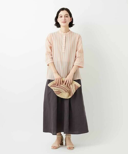 Maison de CINQ / メゾン ドゥ サンク ロング・マキシ丈スカート | カラーリネン製品洗いスカート | 詳細17